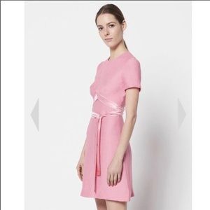 Sandro Short Sleeve Dress with Silk ribbon detail